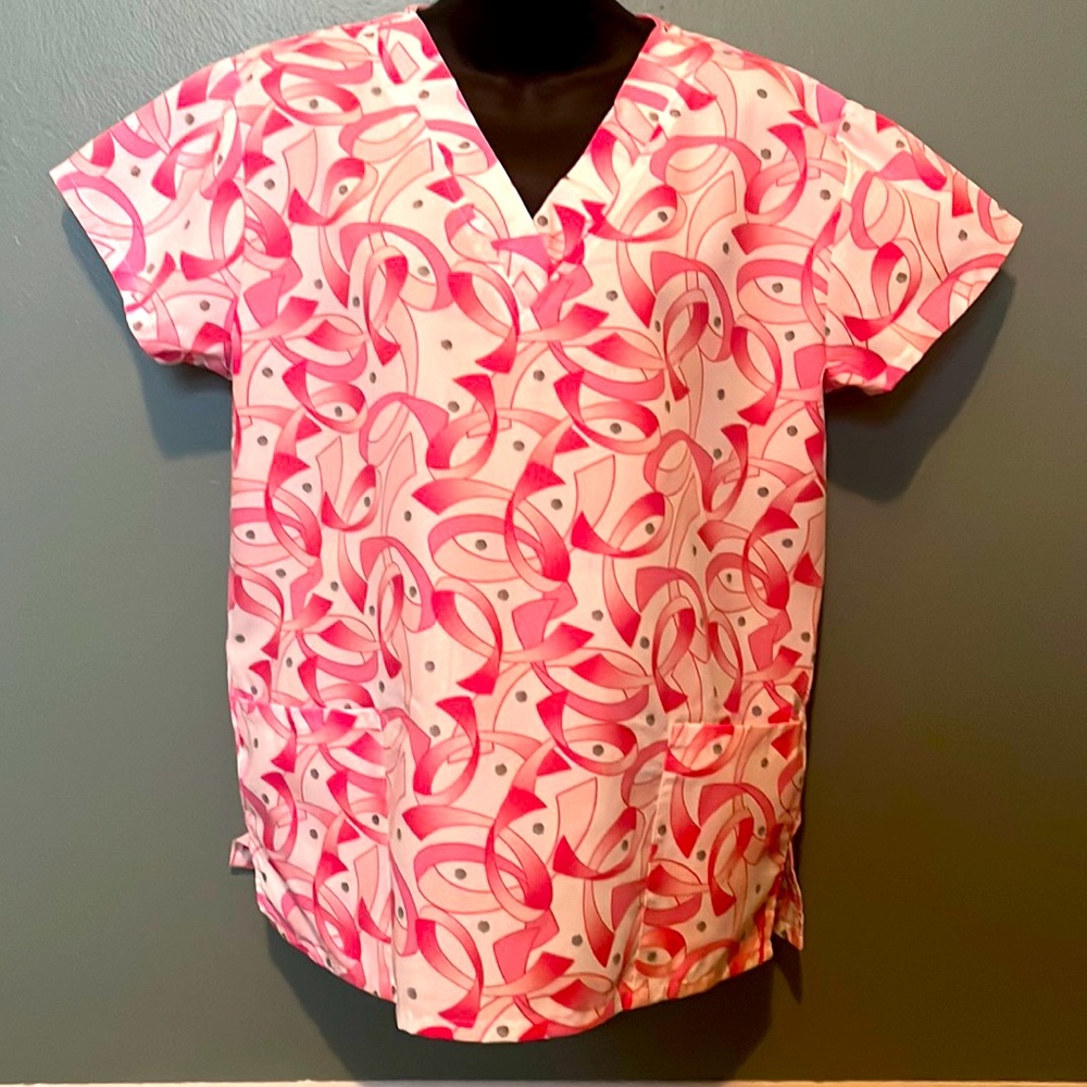 SPECIAL WOMANS CANCER AWARENESS SCRUB “TOP”